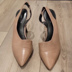 Nine West Women's Tan Slingback Heels